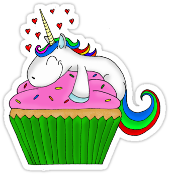 Wir Lieben Einhörner - Cupcake Clipart Mit Gesicht (375x360), Png Download