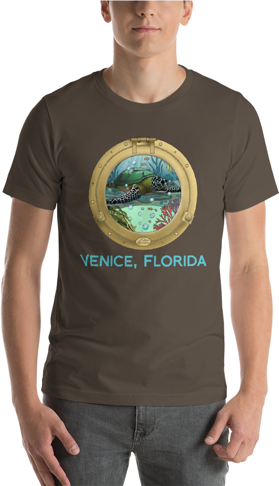 Load Image Into Gallery Viewer, Sea Turtle Port Hole - T-shirt (1000x1000), Png Download