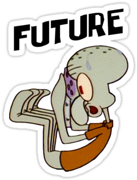 Spongebob" Stickers By Lagginpotato64 - Squidward Future (375x360), Png Download