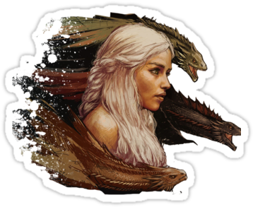 Mother Of Dragons - Song Of Ice And Fire Art Daenerys (375x360), Png Download