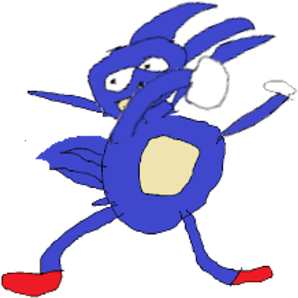 Sonic The Hedgehog Dabbing (600x600), Png Download