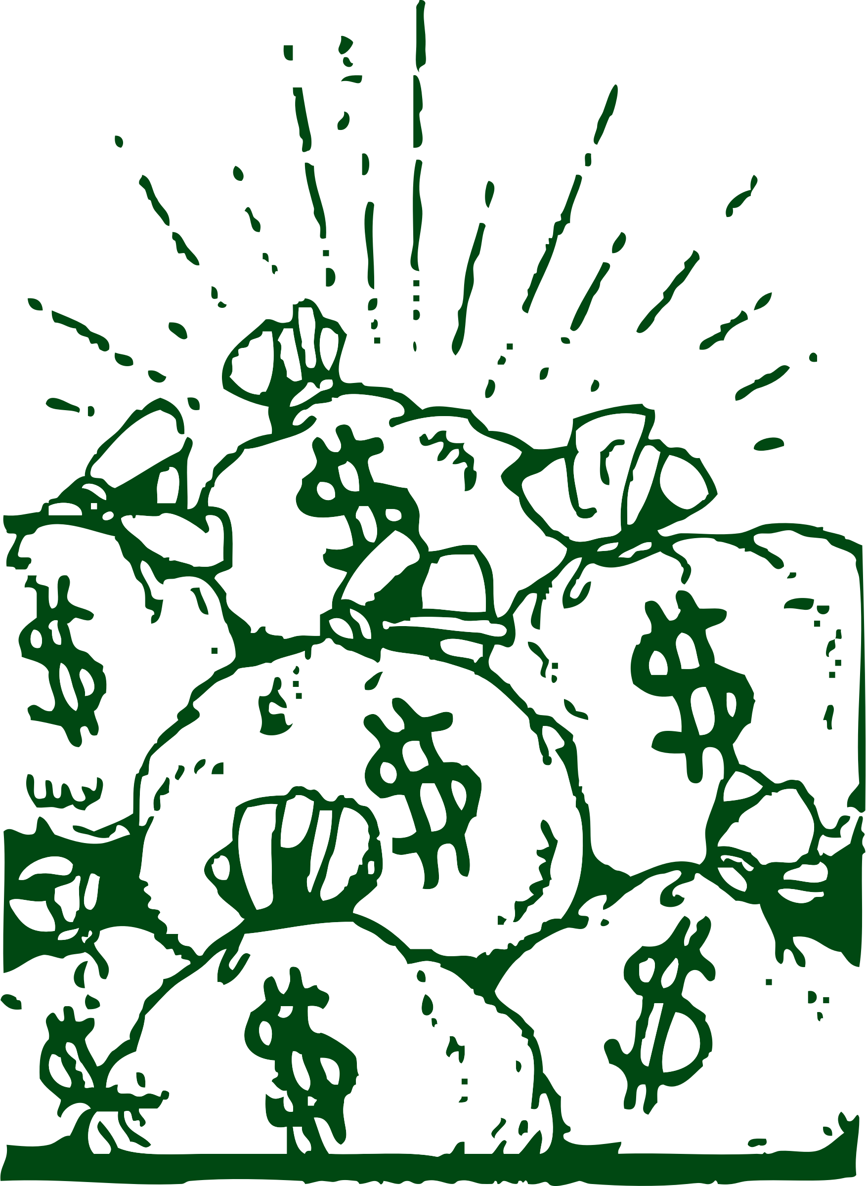 Money Bags Clipart Png (438x600), Png Download