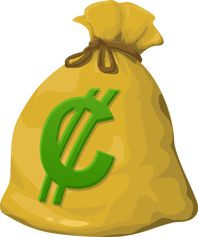 Misc Bag Medium Image Png - Bag Of Money Cartoon Illustration Pendant Necklace (668x800), Png Download