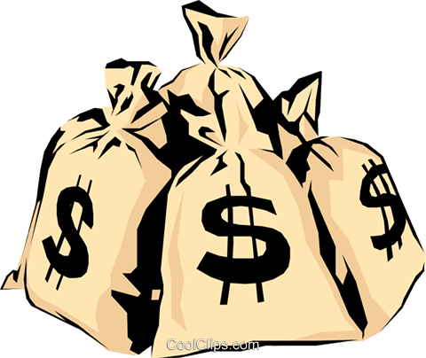 Money Bags Royalty Free Vector Clip Art Illustration - Money Bags (480x404), Png Download