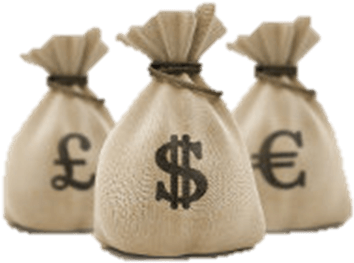 3 Money Bags - 3 Bags Of Money (412x311), Png Download