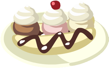 Banana Split - Cupcake (358x358), Png Download