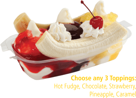 Banana Split - Food (460x333), Png Download