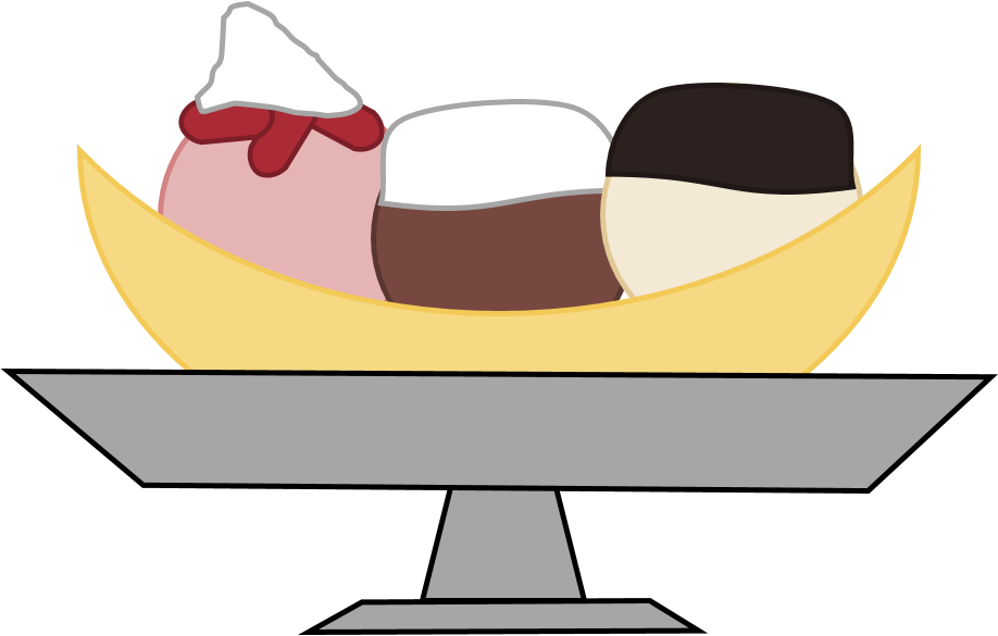 Banana Split - Portable Network Graphics (918x585), Png Download
