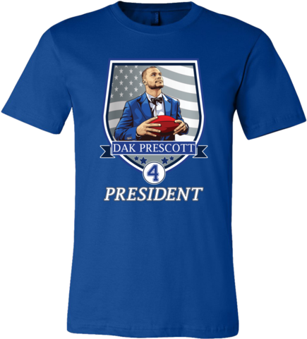 Dak Prescott 4 President T-shirt - Manitowoc Minute Shirt (480x480), Png Download