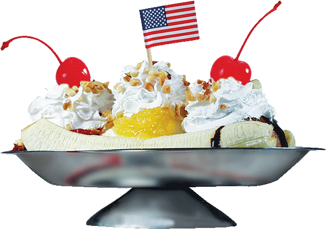 Banana Split (566x399), Png Download