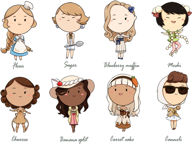 Dollicious Sweet By Meago - Chibi Food People (709x549), Png Download