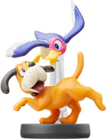 Duck Hunt Amiibo - Super Smash Bros Duck Hunt Amiibo (556x532), Png Download