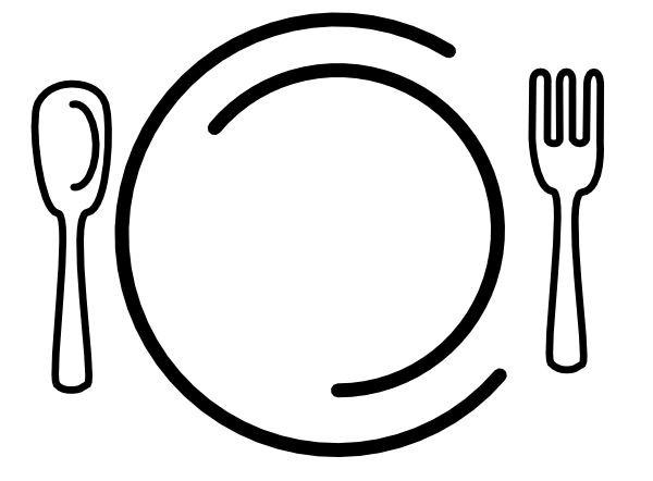 Knife And Fork Clipart White Clip Art At Clipart Library - Spoon And Fork (600x442), Png Download