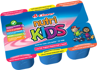 Nutrikids Strawberry Pop, Banana Split, Peach - Caramel (340x450), Png Download
