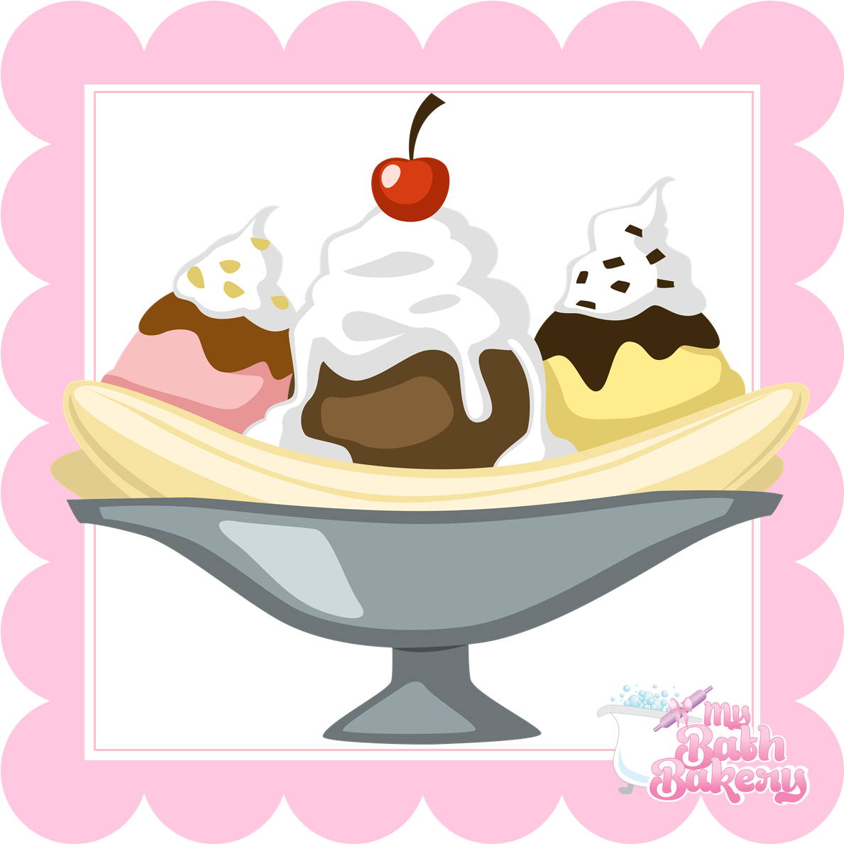 Banana Split Spa Kit - Ice Cream (1208x1208), Png Download