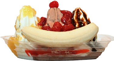 Banana Splits - Mr Softee Banana Split (376x376), Png Download