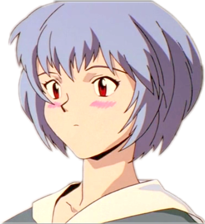 Anime Eva Evangelion Rei Reiayanami Eva00 Girl Cute - Neon Genesis Evangelion Rei Blush (417x455), Png Download