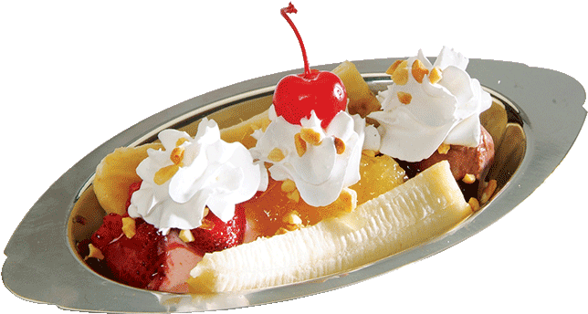 Mini All-american Banana Split - Banana Split (660x363), Png Download