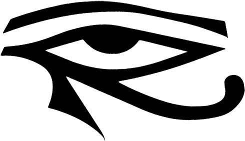 Black Left Eye Of Ra 4 3/4" X 2 3/4" (600x600), Png Download