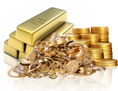 Gold Block - Gold And Silver Items (400x310), Png Download