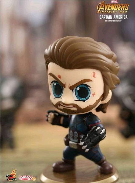 Avengers Infinity War - Captain America Hot Toys Cosbaby (600x600), Png Download