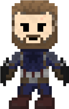 Captain America - Infinity War - Pixel Art Infinity War (340x440), Png Download
