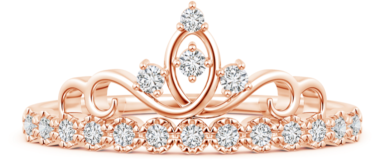 Unique Prong Set Lab Grown Diamond Crown Ring - Tiara (900x900), Png Download