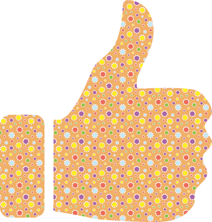 Thumb Signal Computer Icons Symbol Facebook - Cute Thumbs Up Png (716x750), Png Download