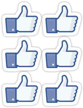 Facebook Like Thumbs Up ×6 Sticker - Facebook Like Icon (375x375), Png Download