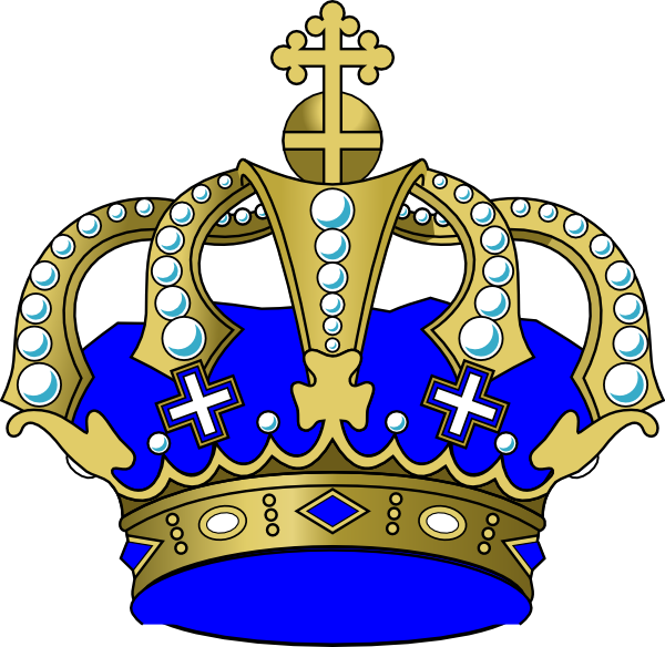 Diamond Crown Png Clipart Picture - Blue Crown Png (600x584), Png Download