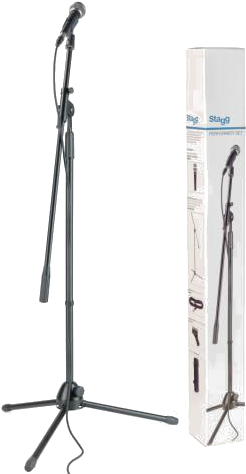 Stagg Sdm50 Vocal Pack Including Mic, Stand And Cable - Stagg Sdm50 Set (263x480), Png Download