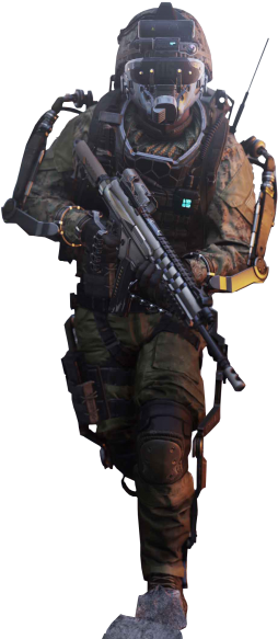 Call Of Duty Png Transparent Images - Call Of Duty Advanced Warfare Render (445x600), Png Download