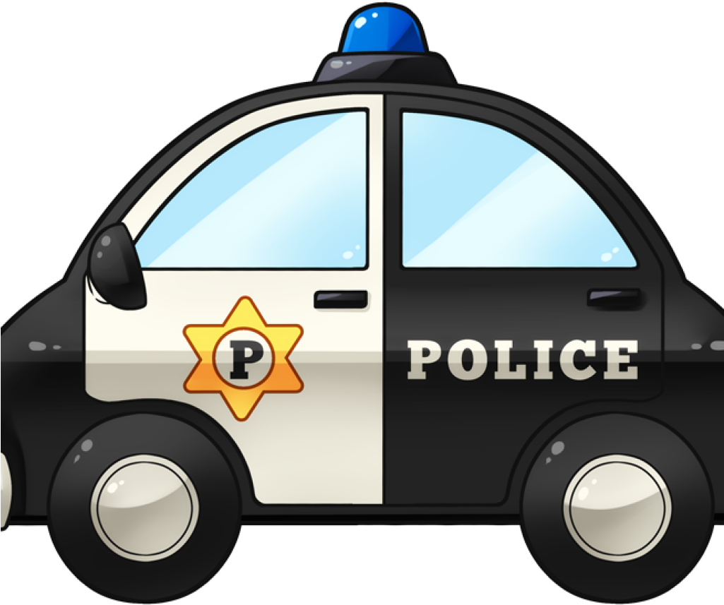 Police Officer Car Clip Art Black And White Library - Police Officer Car Clipart (1024x1024), Png Download