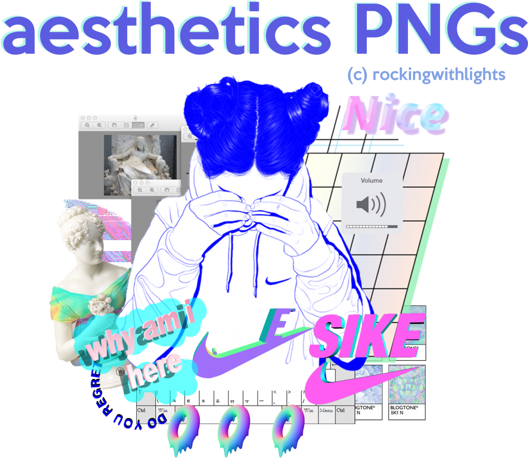 Vaporwave, Symbols, Packing, 21st, Deviantart, Search, - Aesthetic Tumblr Png Pack (1068x1000), Png Download