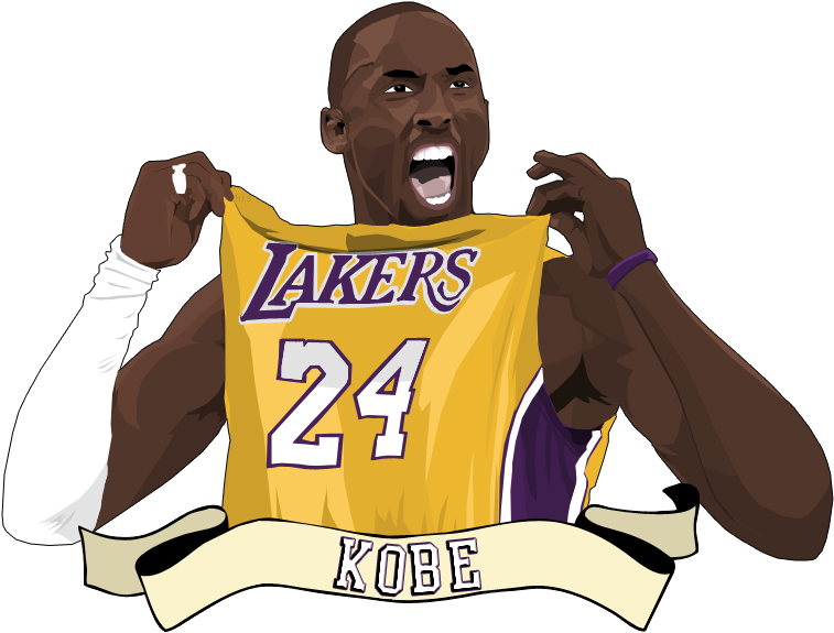 Vintage Kobe Bryant Lakers 24 Jersey Small (777x592), Png Download