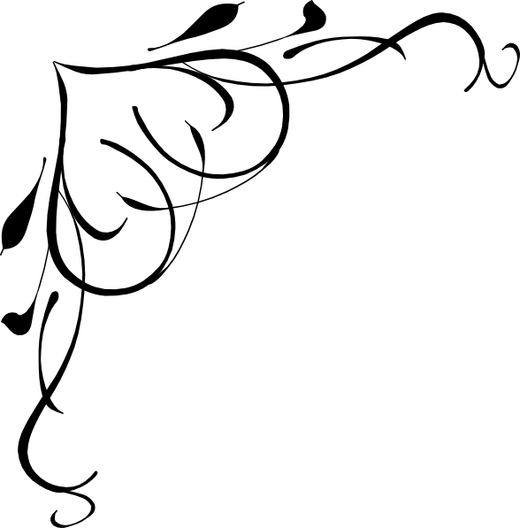 Black Heart Image Graphic With Swirls And - Hearts Black And White Border (588x597), Png Download