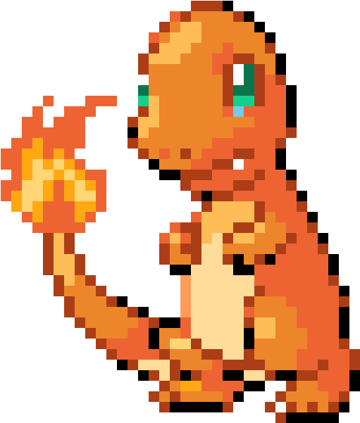 Charmander - Charmander Pixel Art (585x615), Png Download