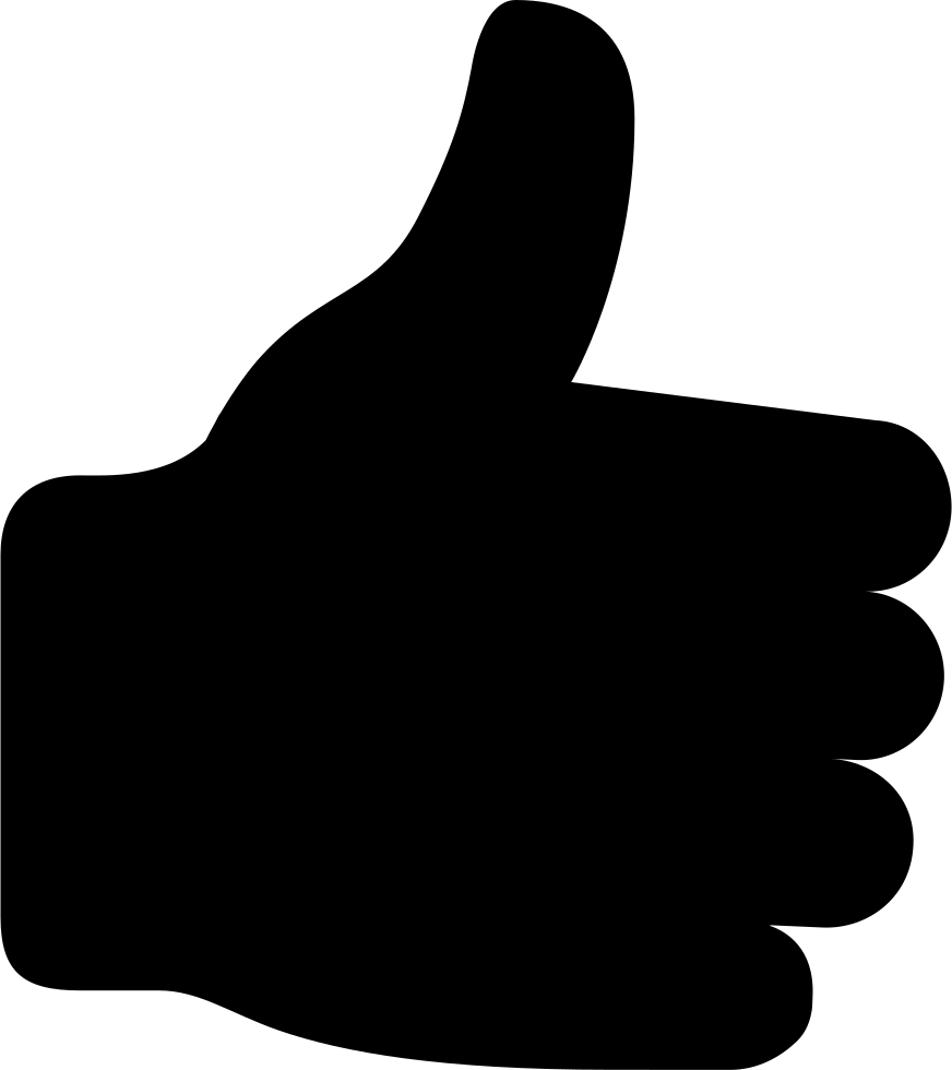 Thumbs Up - - Liking Icon (872x980), Png Download