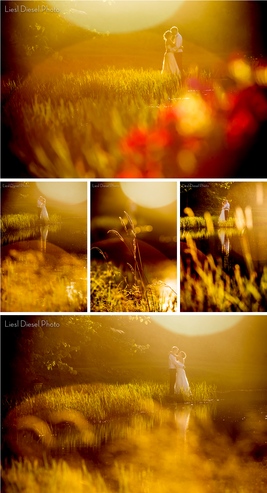 4 Sunset Sun Flare Evening Portrait Photo Bride Groom (900x1641), Png Download