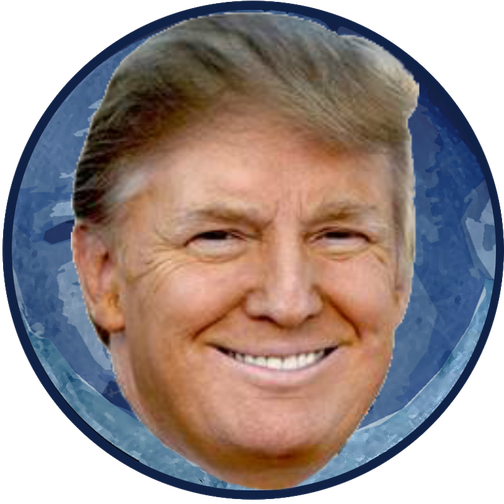 What's This, A Microphone And If I Say Horrible Stuff - President Donald Trump (american Flag) 3" Sew (504x504), Png Download