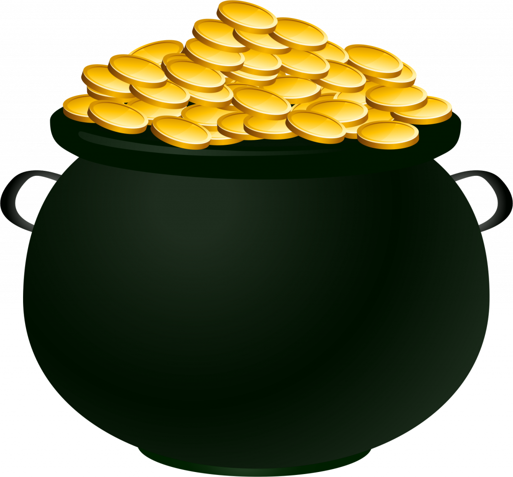 Banner Royalty Free Picture - Pot Of Gold Png (1024x952), Png Download