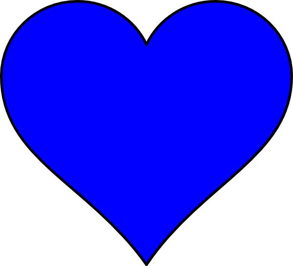 Shapes Png - Dark Blue Heart (600x544), Png Download