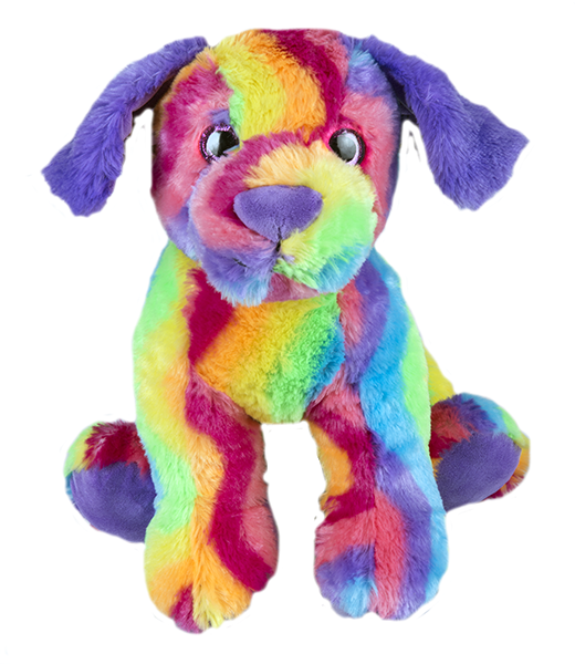 Max The Rainbow Puppy 8 " Chiot Arc En Ciel - Stuffems Toy Shop Make Your Own Stuffed Animal Mini (520x600), Png Download