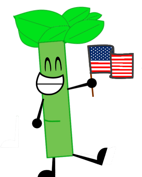 Patriotic Bamboo - Bfdi Bamboo (473x600), Png Download