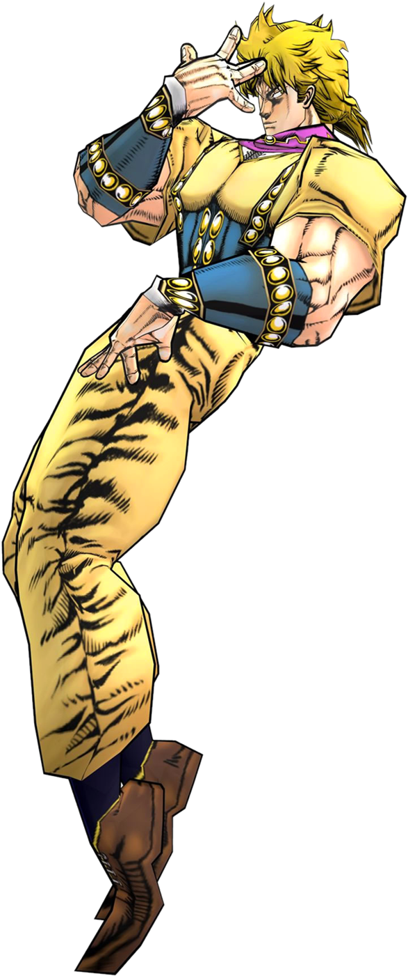 Ps2 Pb Dio Render - Jojo's Bizarre Adventure Dio Pose (628x1400), Png Download