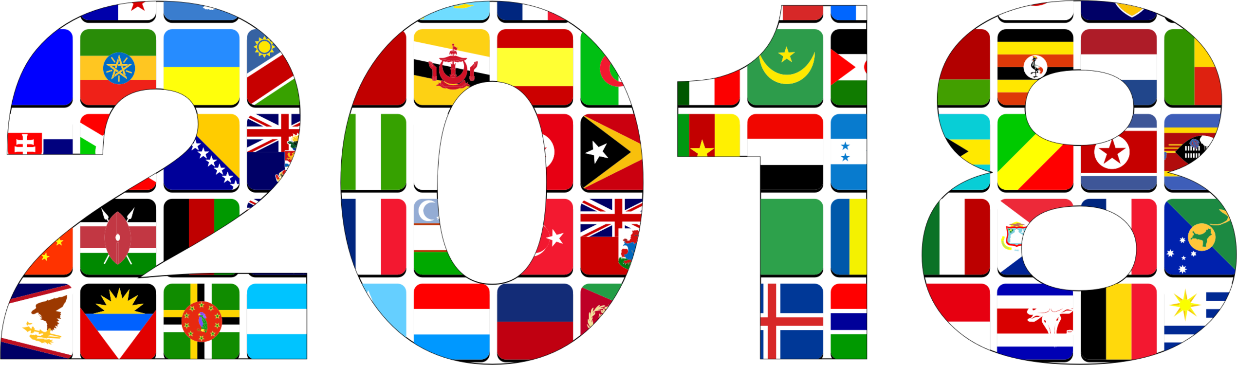 Unity Stroke Abstract Art Calendar - Clip Art (2541x750), Png Download