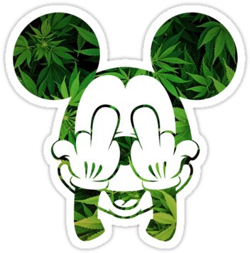 Hands Mickey Mouse Weed Png Svg Royalty Free Stock - Mickey Weed (375x360), Png Download