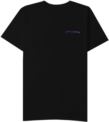 California Collage T-shirt - Back Of A Black Shirt (480x480), Png Download