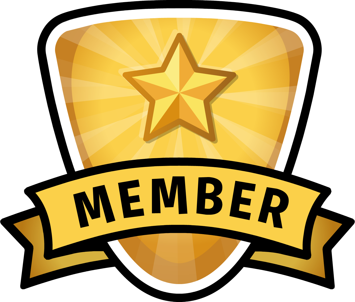 Membership Badge - Png - Club Penguin Membership Logo (1503x1279), Png Download