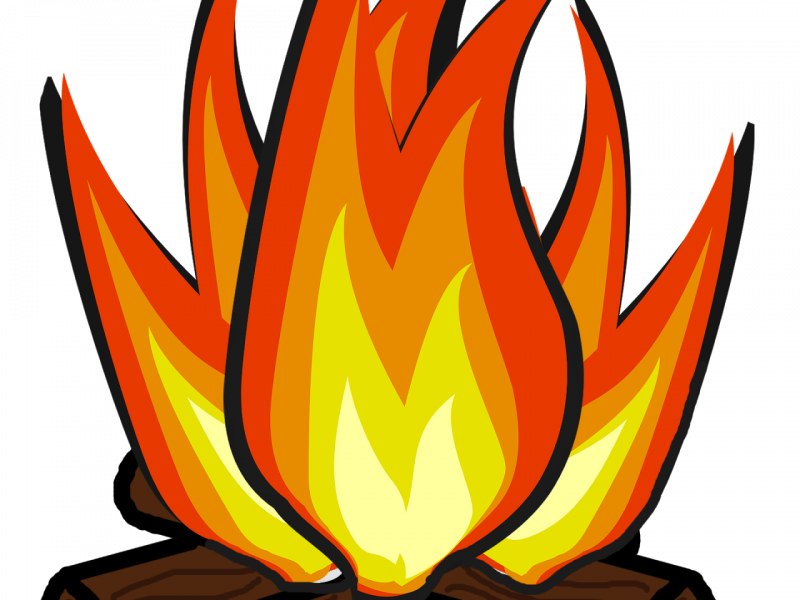 Vector Transparent Download Bonfire At Getdrawings - Camp Fire Clip Art Free (800x600), Png Download